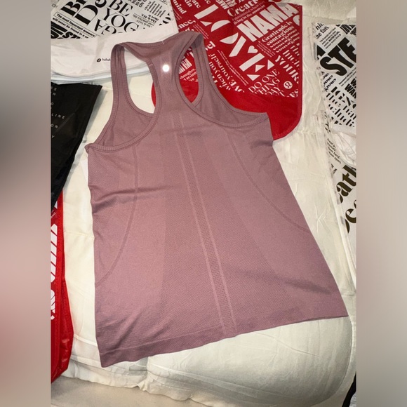 Lululemon Bundle (2) Swiftly Tank Top Mauve/Metallic Black 10 - Picture 8 of 11